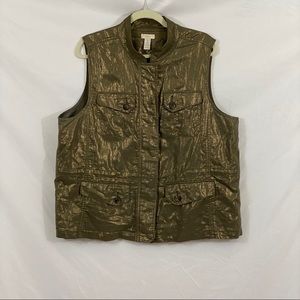 Chico’s Vest Gold Size 3
